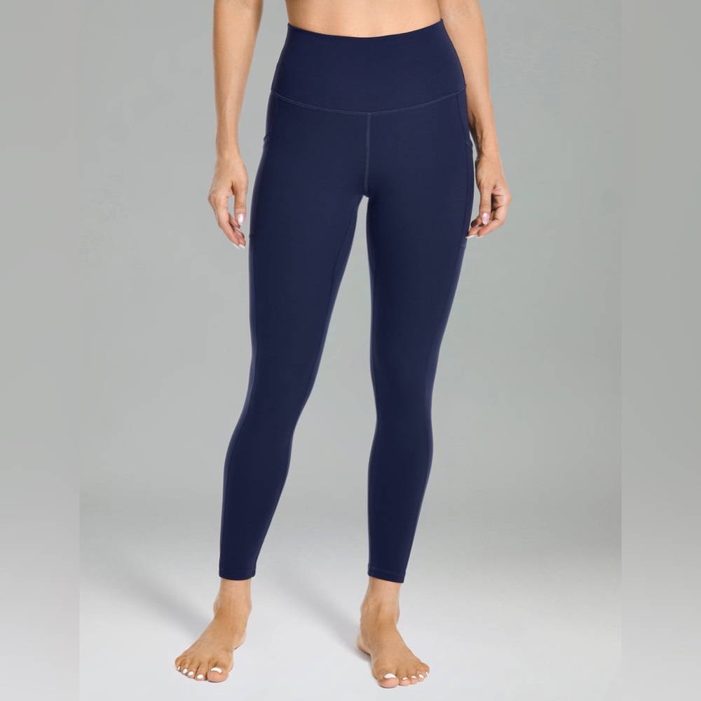 Colorfulkoala Navy Essential High Waisted 7/8 Pocket Leggings Size Large